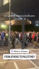 Atina'da Sumud Filosu'na destek eylemi