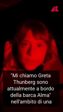 Greta Thunberg dalla nave Alma: “Israele sta per intercettarci, fermate il genocidio”