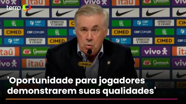 'Acho que muitos desses jogadores estarão na Copa', diz Ancelotti sobre convocação da Seleção
