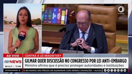 Lei Magnitsky: Gilmar Mendes quer discussão no Congresso por lei anti-embargo