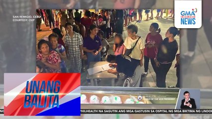 Office of the Vice President, namigay ng tulong sa mga biktima ng magnitude 6.9 na lindol | Unang Balita