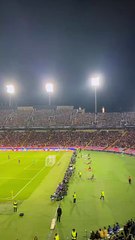 El PSG celebra el gol de la victoria con su afición en Montjuïc: imagen muy dolorosa