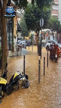 Rocks Come Crashing Down on an Ibiza Hotel in Front of Screaming British Tourists, Hit by a Storm