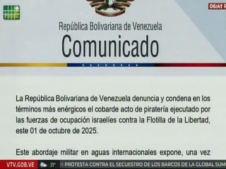 Venezuela denuncia piratería de las fuerzas de ocupación israelíes contra la Flotilla de la Libertad
