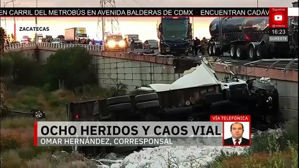 Choque múltiple en Zacatecas provoca caos vial; se reportan ocho heridos