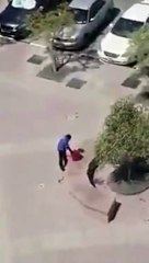 بالفيدو موقف إنساني رائع من عامل نظافة تجاه عصفور بالسعودية