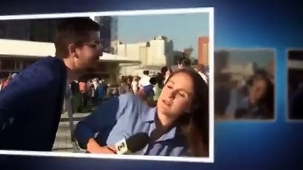 مراسلة توبخ مشجع في كأس العالم بعد محاولته تقبيلها