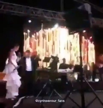 لقطة رومانسية تجمع سيرين عبد النور وزوجها