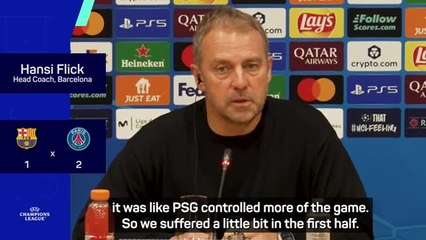 PSG 'deserved the victory' - Flick admits Barcelona were not at 'highest level'