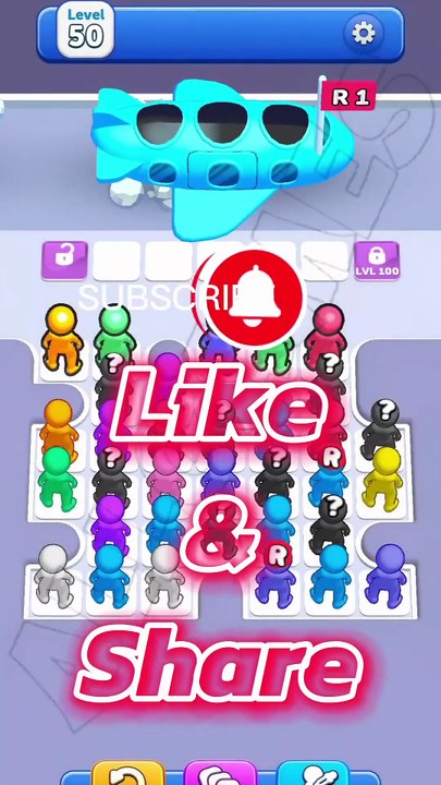 bus jam lvl 50 gameplay all games #shorts #busjam #allgames #viralvideo