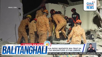 Mga-ina, kabilang sa mga patay matapos ma-trap sa gumuhong bahay dahil sa magnitude 6.9 na lindol | Balitanghali