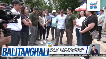 Mga gumuhong bahay sa Brgy. Polambato kung saan 7 ang nasawi, binisita ni PBBM | Balitanghali