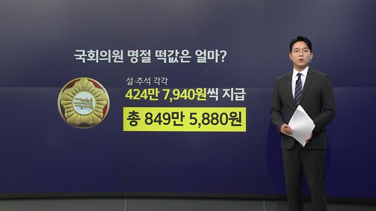 국회의원 추석 떡값 424만 원...직장인 평균 7배 [앵커리포트] / YTN