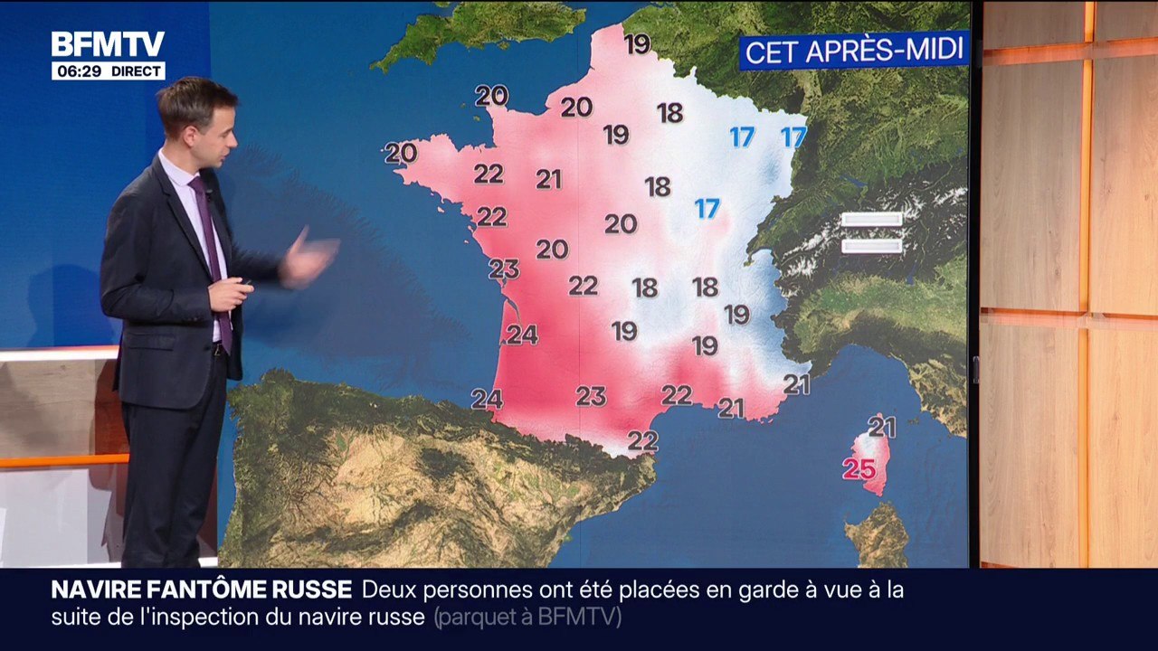 Quelques averses localisées, un temps globalement ensoleillé et des températures entre 17 et 25°C dans l'après-midi... La météo de ce jeudi 2 octobre