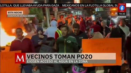 Vecino de Cuautitlán Izcalli toman pozo de agua