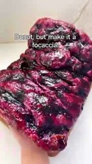 Homemade focaccia doesn't get any better than this berry-filled version ✨ #focaccia #breadrecipe