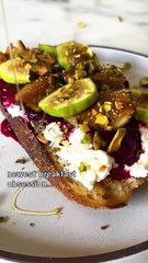 Jump starting fig girl fall early with this fig jam toast 🍁 #breakfastideas #toast #figs