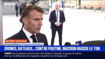 SIGNÉ BFM - Emmanuel Macron hausse le ton face à la menace russe