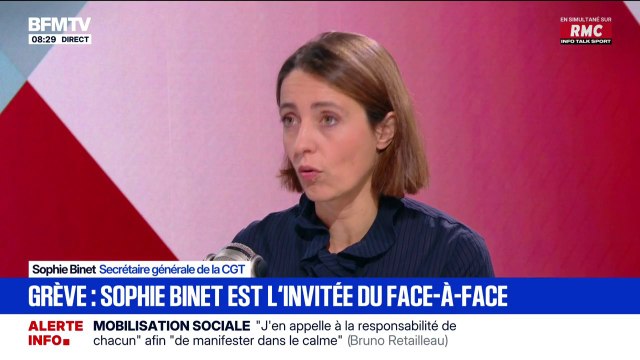 Les sacrifices pour le monde du travail, ça suffit , déclare Sophie Binet, secrétaire générale de la CGT