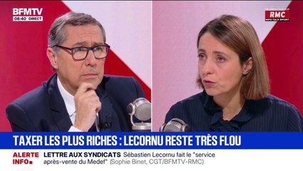 Sophie Binet plaide pour "remettre en cause les 80 milliards d'exonération de cotisation sociale qui pèsent sur les finances publiques"