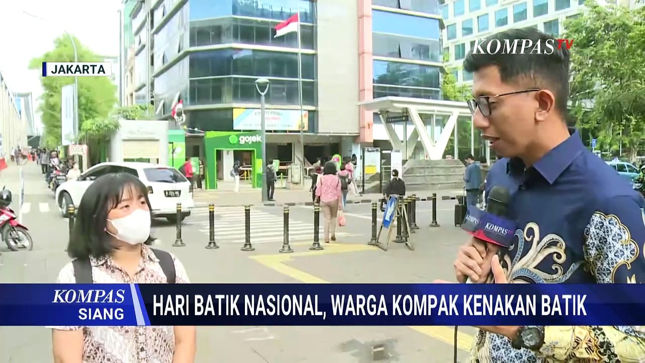 Peringati Hari Batik Nasional, Warga Jakarta Kompak Kenakan Batik | KOMPAS SIANG