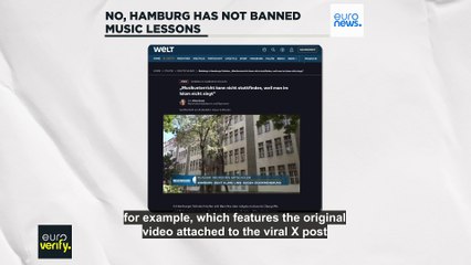 No, Hamburg has not banned music lessons because they're 'haram'