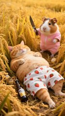 Avatar snapxThe guinea pig is so bold that it dares to mess with the fat orange cat kitten orangecat cat ai funny