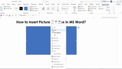 How to Insert Picture in a Box in MS Word