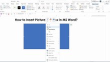 How to Insert Picture in a Box in MS Word