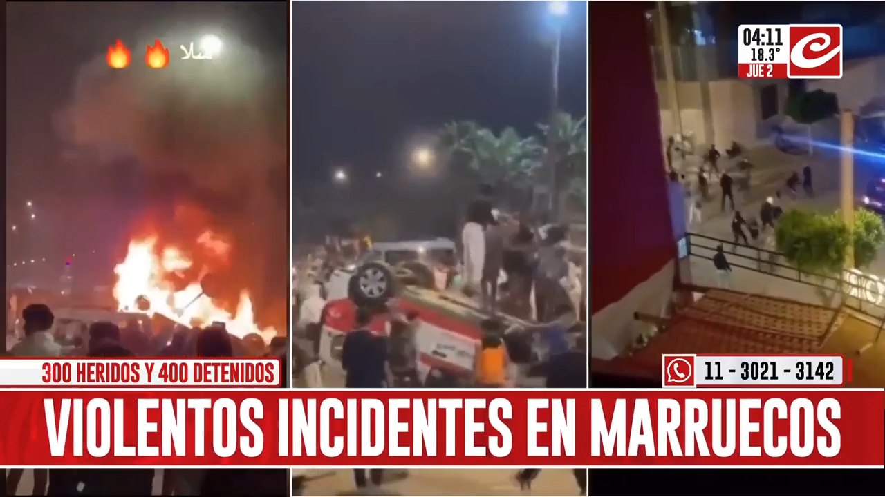 Violentas manifestaciones en Marruecos: hay muertos y cientos de heridos y detenidos