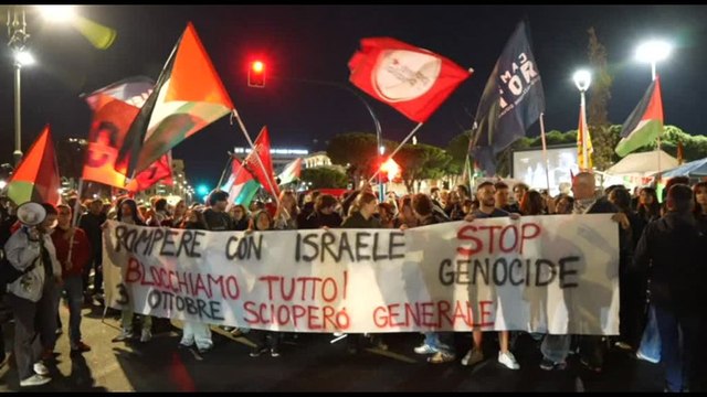 Notte di proteste a Roma per la Global Sumud Flotilla