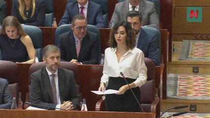 Ayuso, sobre la Flotilla: "Con quien Bildu se acuesta, secuestrado se levanta".