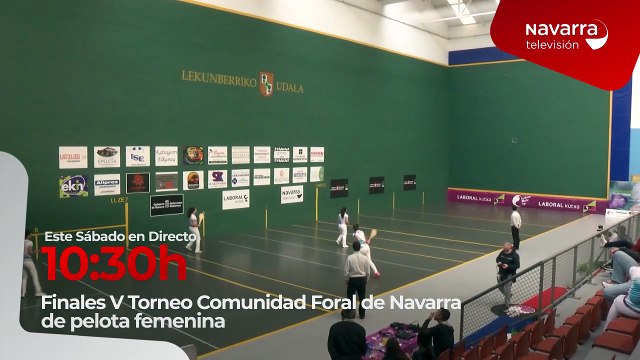 Este fin de semana sigue en Navarra Televisión las finales del V Torneo Comunidad Foral de Navarra de Pelota Femenina