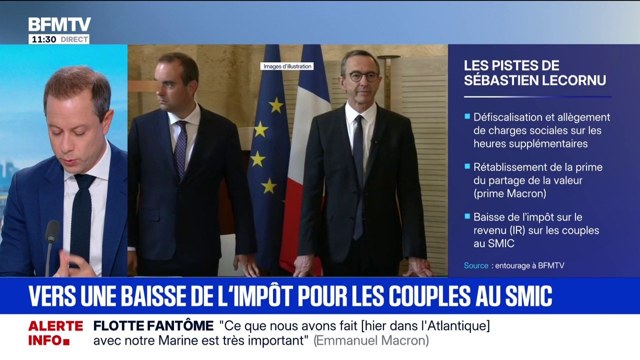 Défiscalisation des heures supplémentaires, "prime Macron", baisse de l'impôt sur le revenu pour les couples au Smic...les pistes de Sébastien Lecornu pour le budget 2026