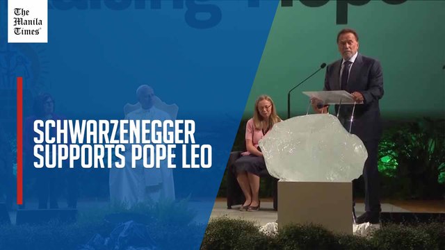 Schwarzenegger hails Pope Leo as 'action hero' as pair urge global climate solution