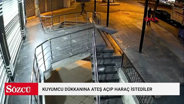 Kuyumcu dükkanına ateş açıp 100 bin dolar haraç istediler; saldırı kamerada