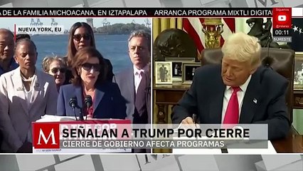 Nueva York culpa a Trump por cierre del gobierno y afectación a familias