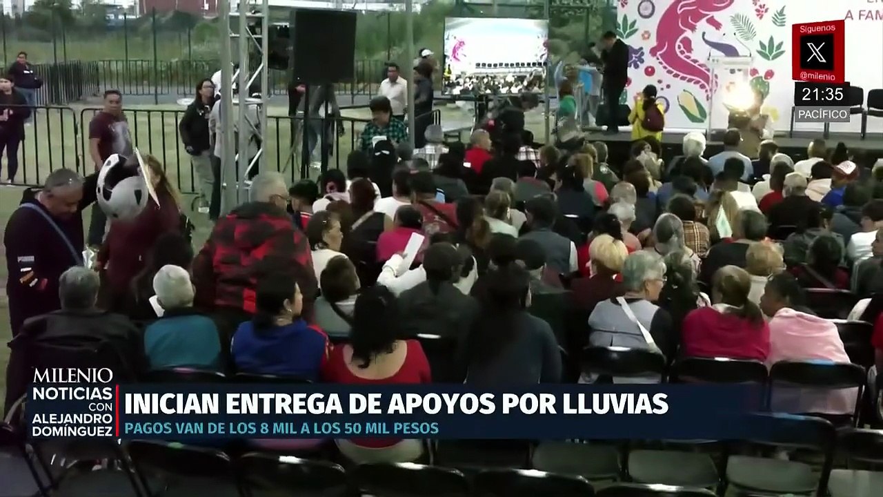 Secretaría de Bienestar entrega apoyos a damnificados por lluvias en el Valle de México