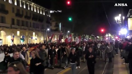 Flotilla, Torino: corte spontaneo dopo la notizia degli abbordaggi