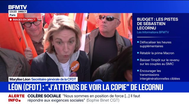 Budget 2026: Marylise Léon (CFDT) parle d'un sentiment profond d'injustice pour les travailleurs