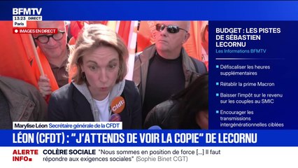 Budget 2026: Marylise Léon (CFDT) parle d'un "sentiment profond d'injustice" pour les travailleurs