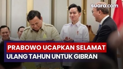 Prabowo Sampaikan Ucapan Ulang Tahun untuk Wapres Gibran
