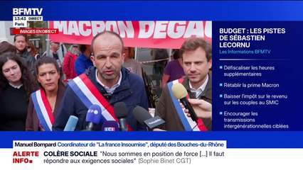 Pistes envisagées par Sébastien Lecornu: "Ces mesures s'inscrivent dans la continuité de la politique d'Emmanuel Macron", assure Manuel Bompard (LFI)