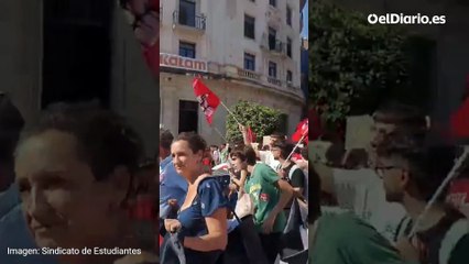 Cientos de estudiantes toman el centro de Sevilla contra el genocidio en Gaza