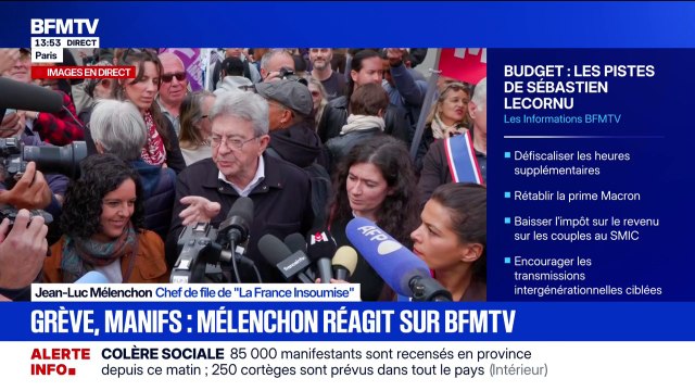 Mobilisation sociale: On sent que le pays bouge et qu'il est très exigeant , affirme Jean-Luc Mélenchon
