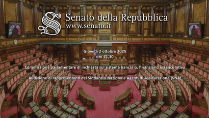 Roma - Audizione in Commissione di inchiesta sul sistema bancario" (02.10.25)
