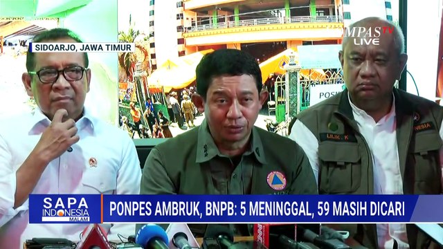 5 Alat Berat Dikerahkan untuk Evakuasi Korban Ponpes Ambruk di Sidoarjo, Begini Situasinya