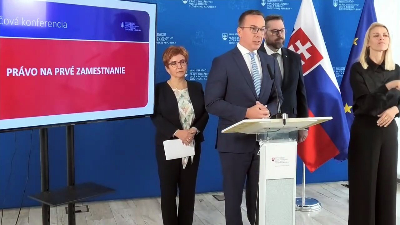 ZÁZNAM: MPSVR: Pokračovanie projektu Právo na prvé zamestnanie má zamestnať 5100 ľudí