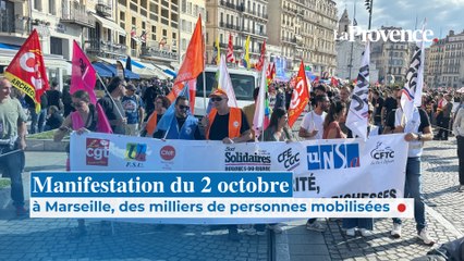 Manifestation du 2 octobre : à Marseille, des milliers de personnes mobilisées