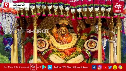 ಮೈಸೂರು ದಸರಾ: ಅಂಬಾರಿಯಲ್ಲಿ ವಿರಾಜಮಾನಳಾದ ತಾಯಿ ಚಾಮುಂಡೇಶ್ವರಿ; ವೈಭವದ ಜಂಬೂ ಸವಾರಿ!